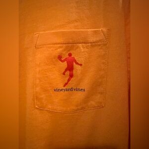 Vineyard Vines Orange Shirt with Basketball Logo